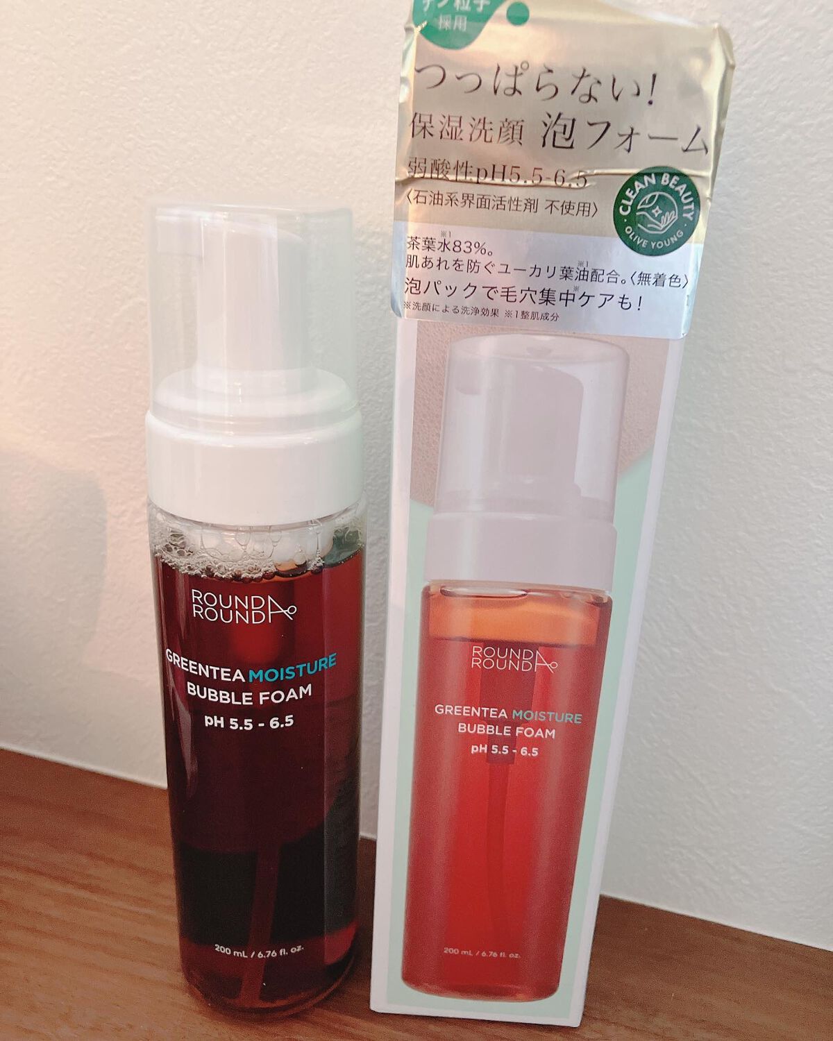 グリーンティーモイスチャーバブルフォーム/ラウンドアラウンド/泡洗顔を使ったクチコミ（3枚目）