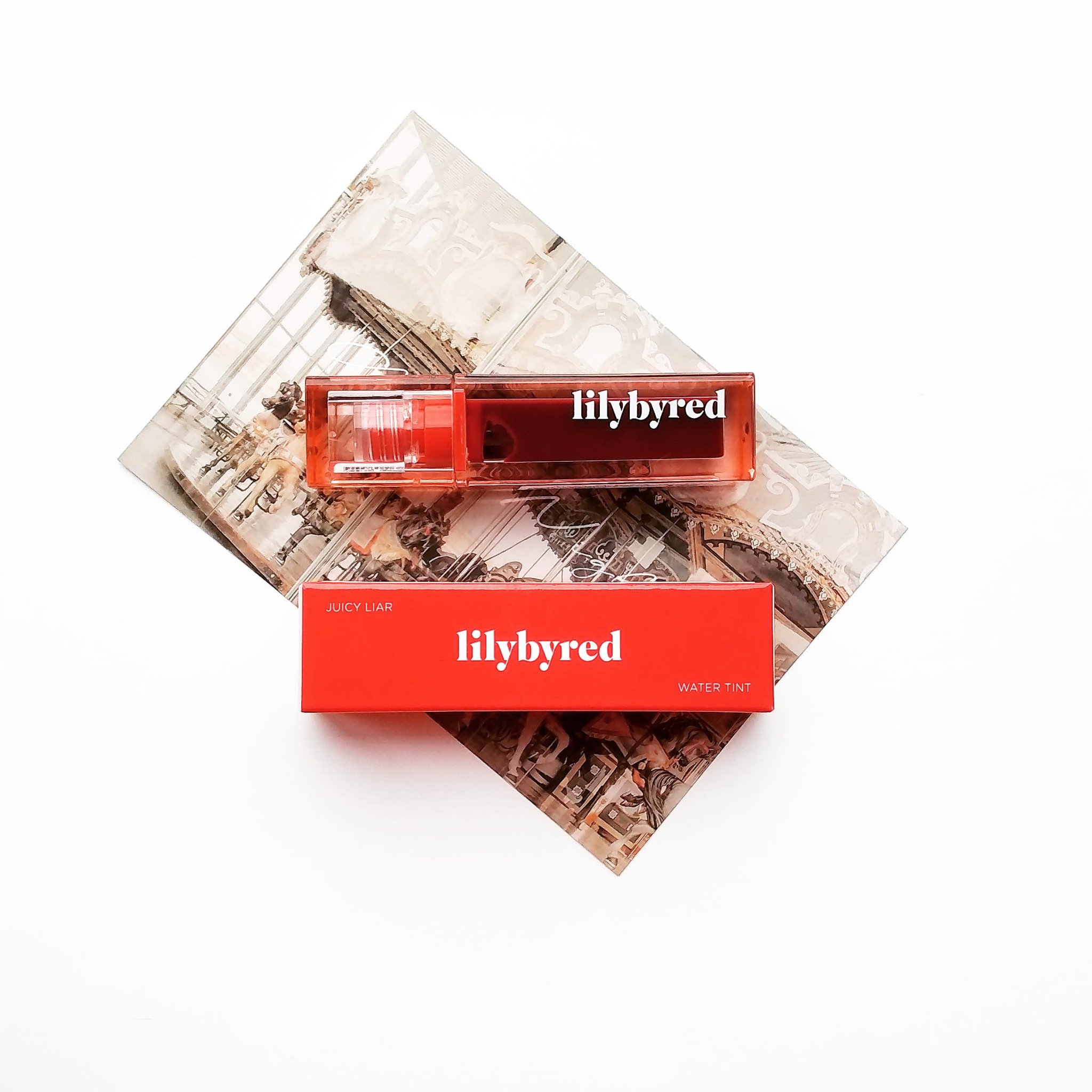 ジューシーライアー ウォーターティント 06 ライチサングリア(LYCHEE SANGRIA)/lilybyred/リップティントを使ったクチコミ（2枚目）