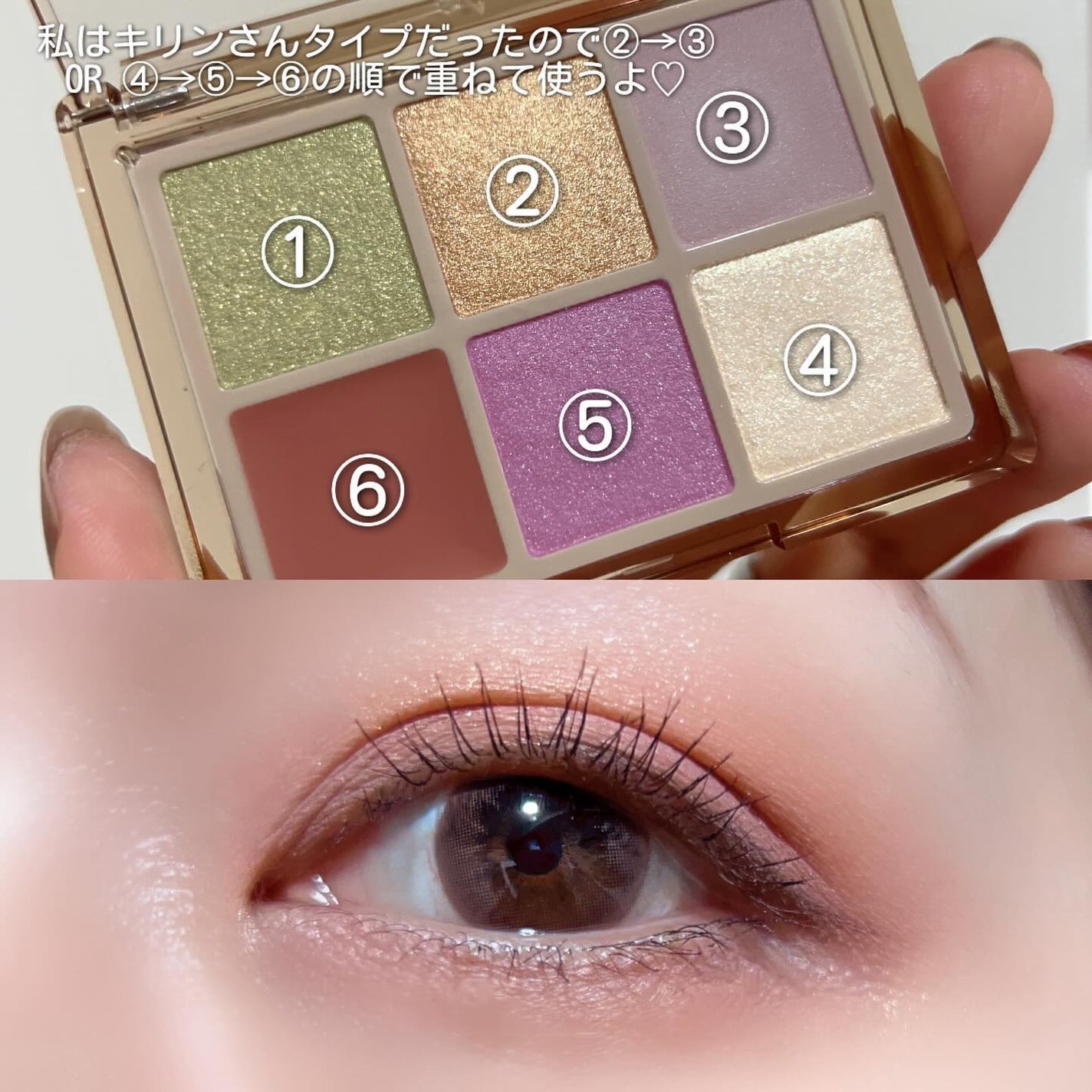 フーミー 時計回りパレット/WHOMEE/アイシャドウパレットを使ったクチコミ(4枚目)