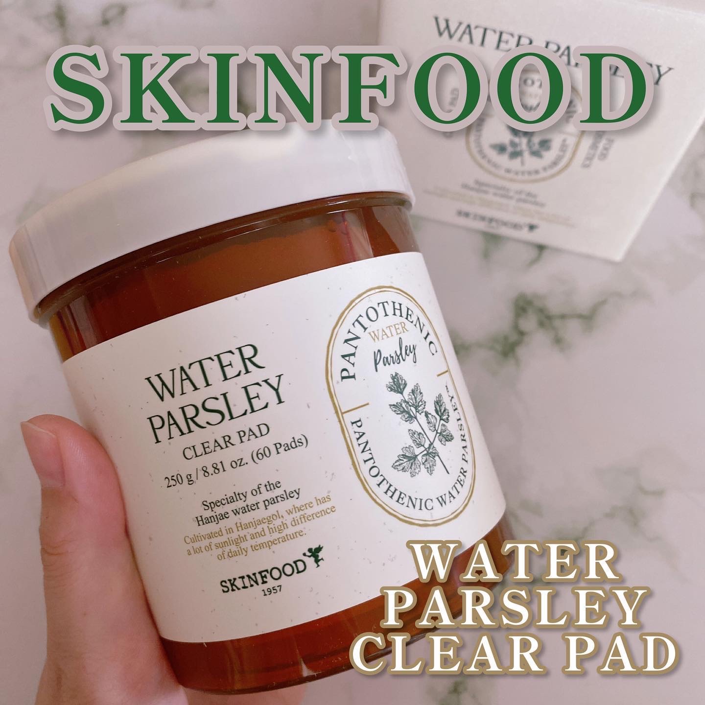 パントテン ウォーターパセリ クリアパッド/SKINFOOD/トナーパッドを使ったクチコミ（1枚目）