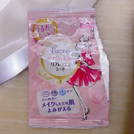 メイクの上からリフレッシュシート うるおいしっとりタイプ/ビオレ/フェイスシートを使ったクチコミ(1枚目)