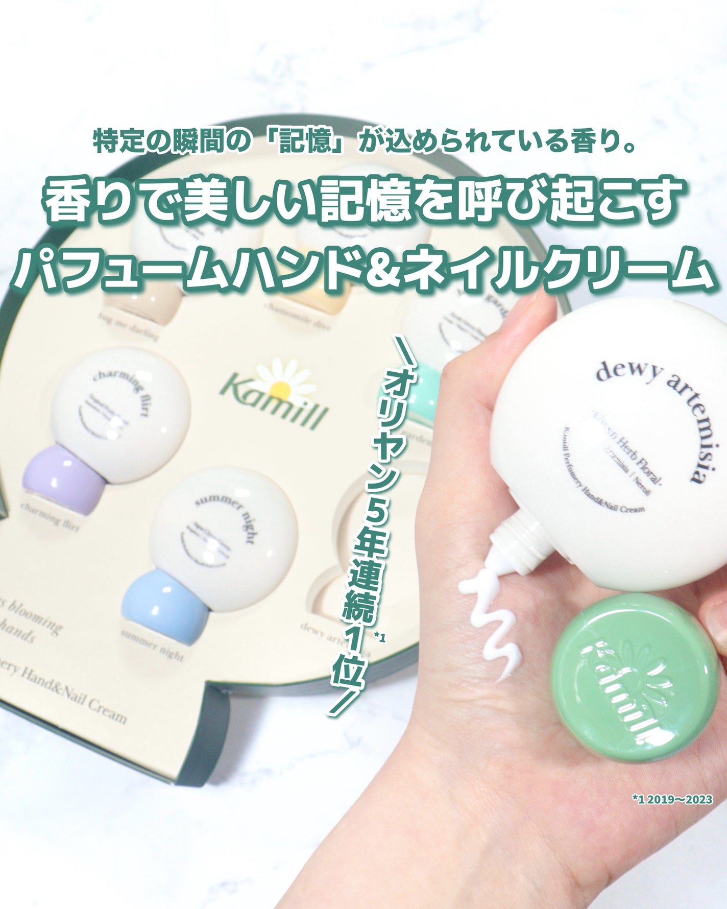 パフューマリー ハンド&ネイルクリーム デューイアルテミシア 50ml/カミール/ハンドクリームを使ったクチコミ(2枚目)