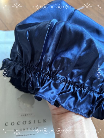 シルク ナイトキャップ(ゴム紐)/COCOSILK/ヘアケアグッズを使ったクチコミ(2枚目)
