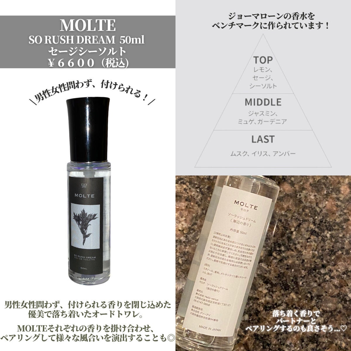 MOLTE SO RUSH DREAM 50ml 海辺の香り/MOLTE/香水(その他)を使ったクチコミ(2枚目)