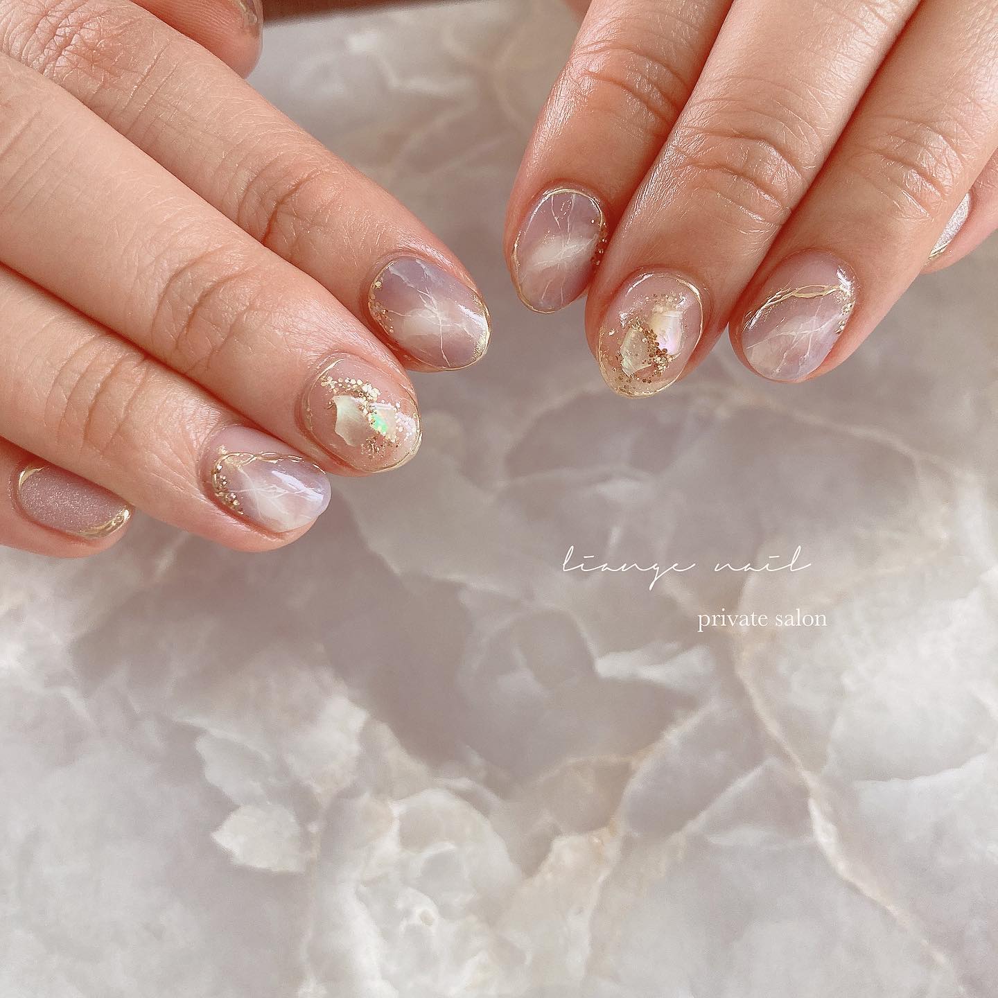 #リアンジェネイル,#柏ネイル,#ネイル,#春ネイル,#大人ニュアンスネイル,#ニュアンスネイル,#ジェルネイル,#ミラーネイル,#シェルネイル,#天然石ネイル,#夏ネイルのネイルデザイン