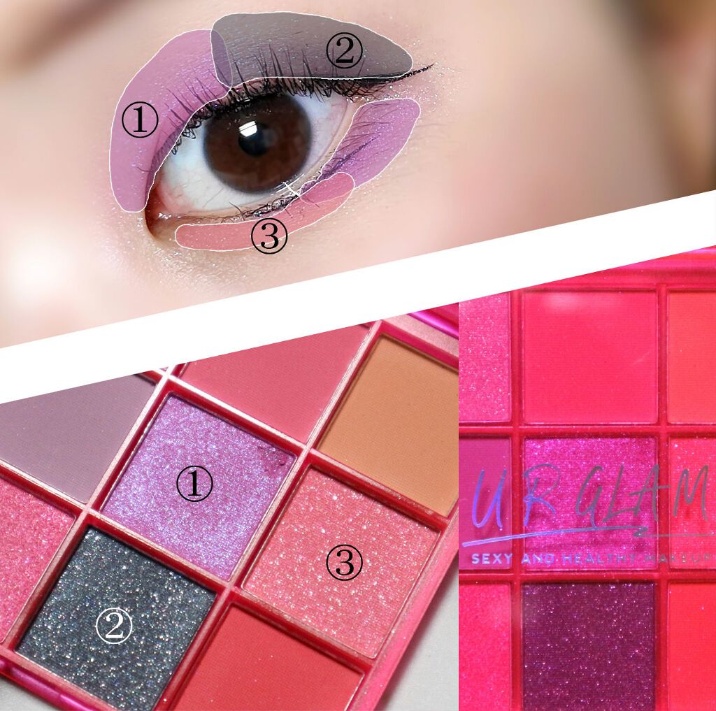 UR GLAM BLOOMING EYE COLOR PALETTE/U R GLAM/アイシャドウパレットを使ったクチコミ(2枚目)