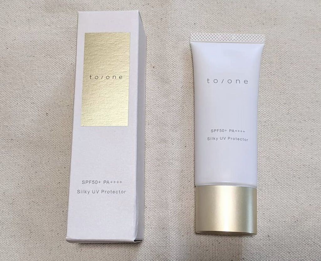 トーン シルキー UV プロテクター/to/one/日焼け止めクリームを使ったクチコミ（1枚目）