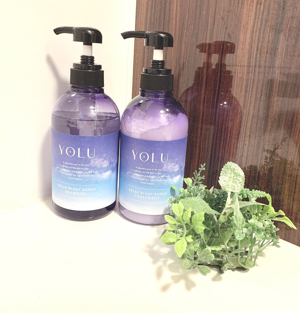 リラックスナイトリペア シャンプー/トリートメント/YOLU/市販シャンプーを使ったクチコミ(1枚目)