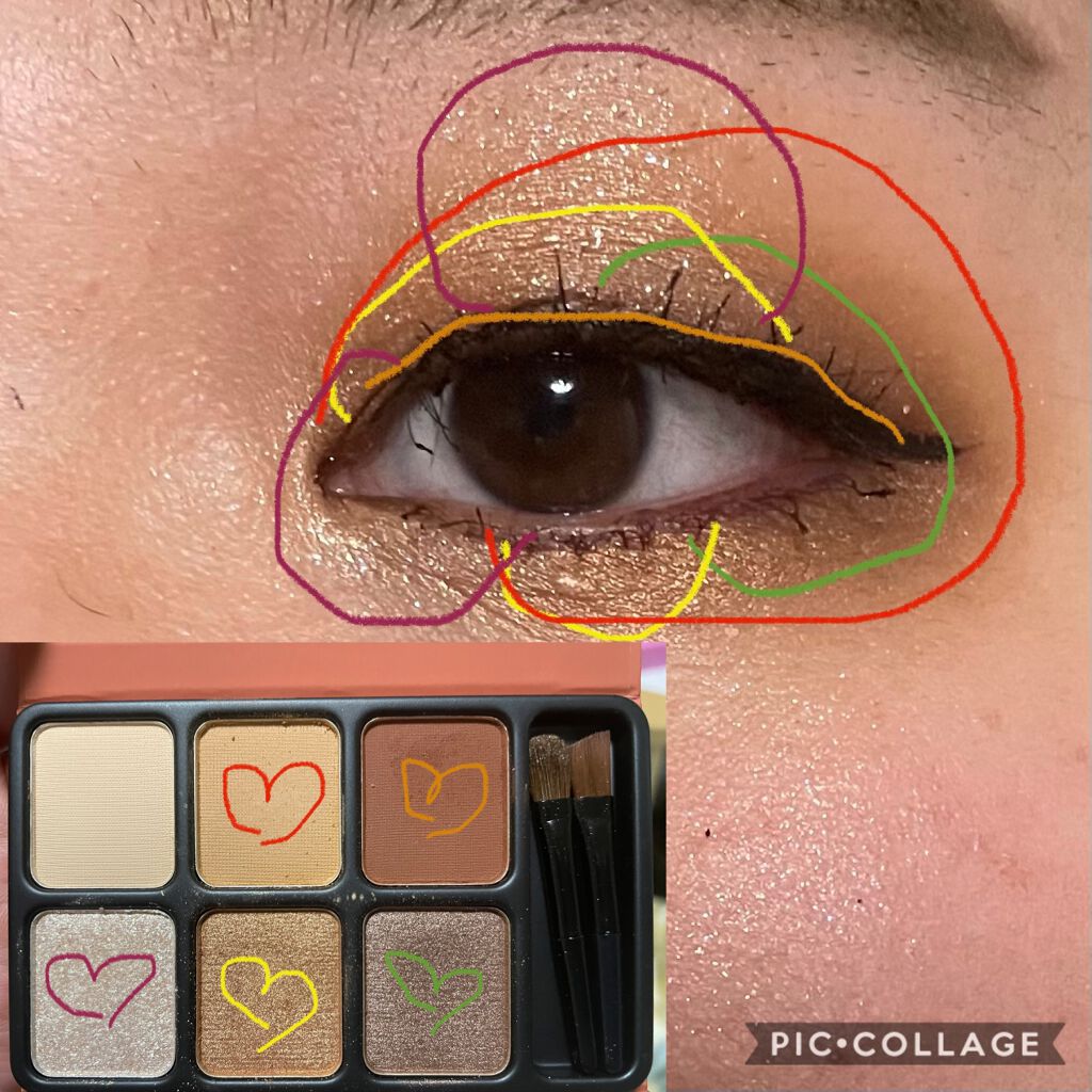 アイカラーパレット/heme/アイシャドウパレットを使ったクチコミ（3枚目）