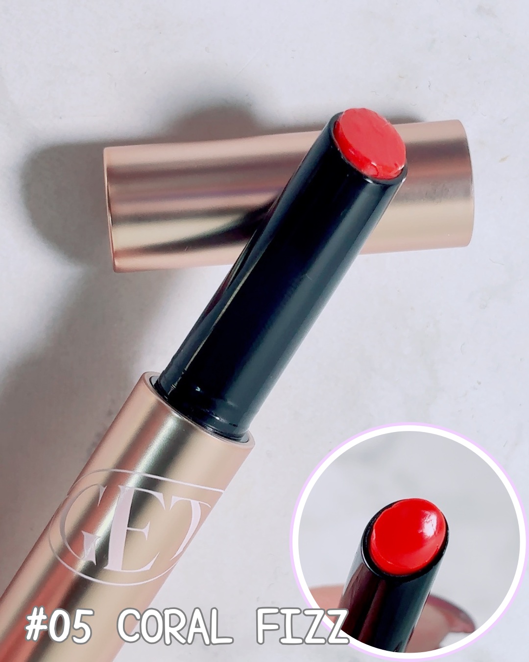 ゲットイットティントグレーズバーム 05 コーラルフィズ/TONYMOLY/リップティントを使ったクチコミ（2枚目）