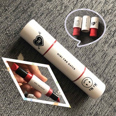 ポーチの中におさまって全てが可愛すぎる💄

エチュードハウス💋ミニトゥーマッチ💋
カラーはPK003、RD304
パッケージのコンパクトさとデザインも可愛い！

さすが韓国コスメ、発色もばっちり🙆‍♀️