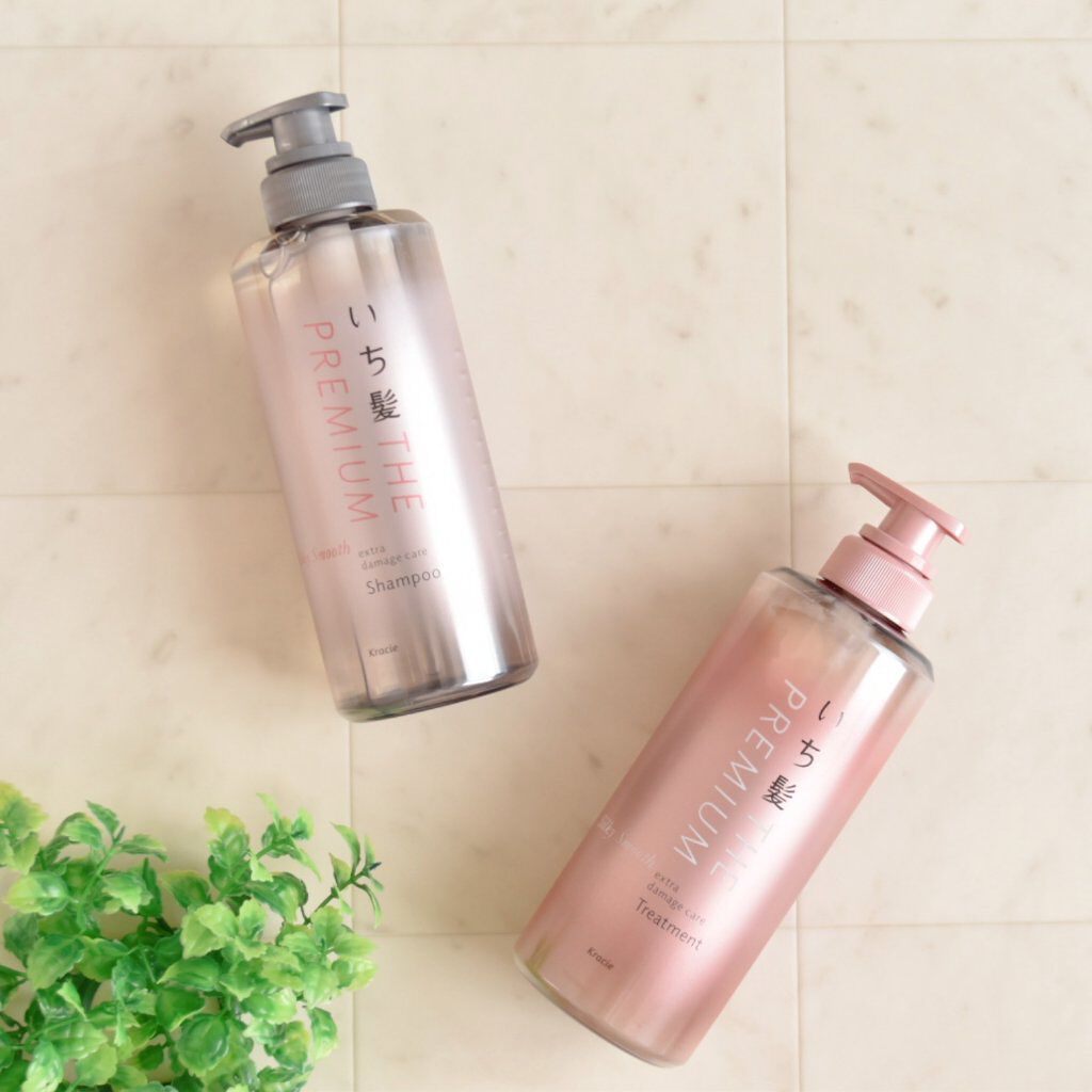 THE PREMIUM エクストラダメージケアシャンプー／トリートメント（シルキースムース） シャンプー ポンプ 480ml/いち髪/市販シャンプーを使ったクチコミ（2枚目）