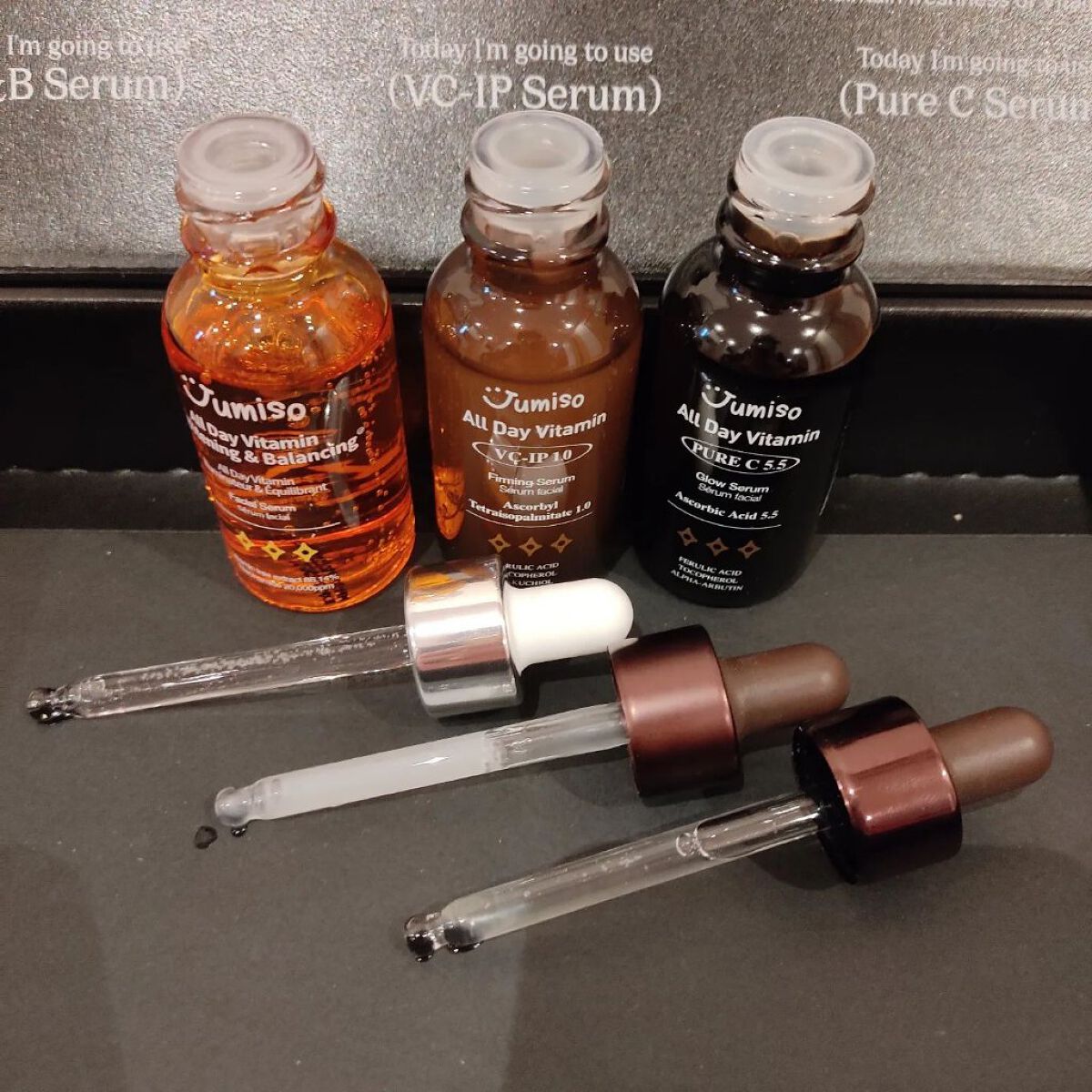 オールデイ ビタミン ブライトニング & バランシング フェイシャル セラム/JUMISO/美容液を使ったクチコミ（3枚目）