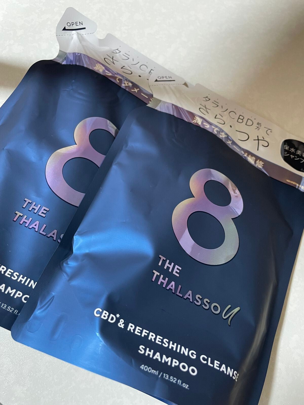 エイトザタラソ ユー CBD&リフレッシング クレンズ 美容液シャンプー/CBD&バランシング ダメージリペア 美容液ヘアトリートメント/エイトザタラソ/市販シャンプーを使ったクチコミ(1枚目)