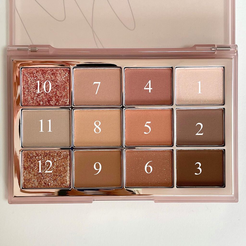 ソフトブラーリングアイパレット/wakemake/アイシャドウパレットを使ったクチコミ(3枚目)