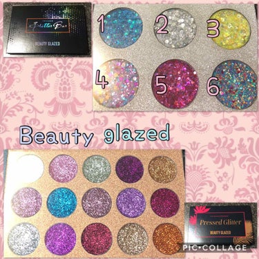 Beauty glazed Pressed Glitter Eye Shadow Paletteのクチコミ「💜6Palettes第2弾💜


こんばんは🙋‍♂️🌸

今日は先日買いまくったアイシャドウパ.....」（1枚目）