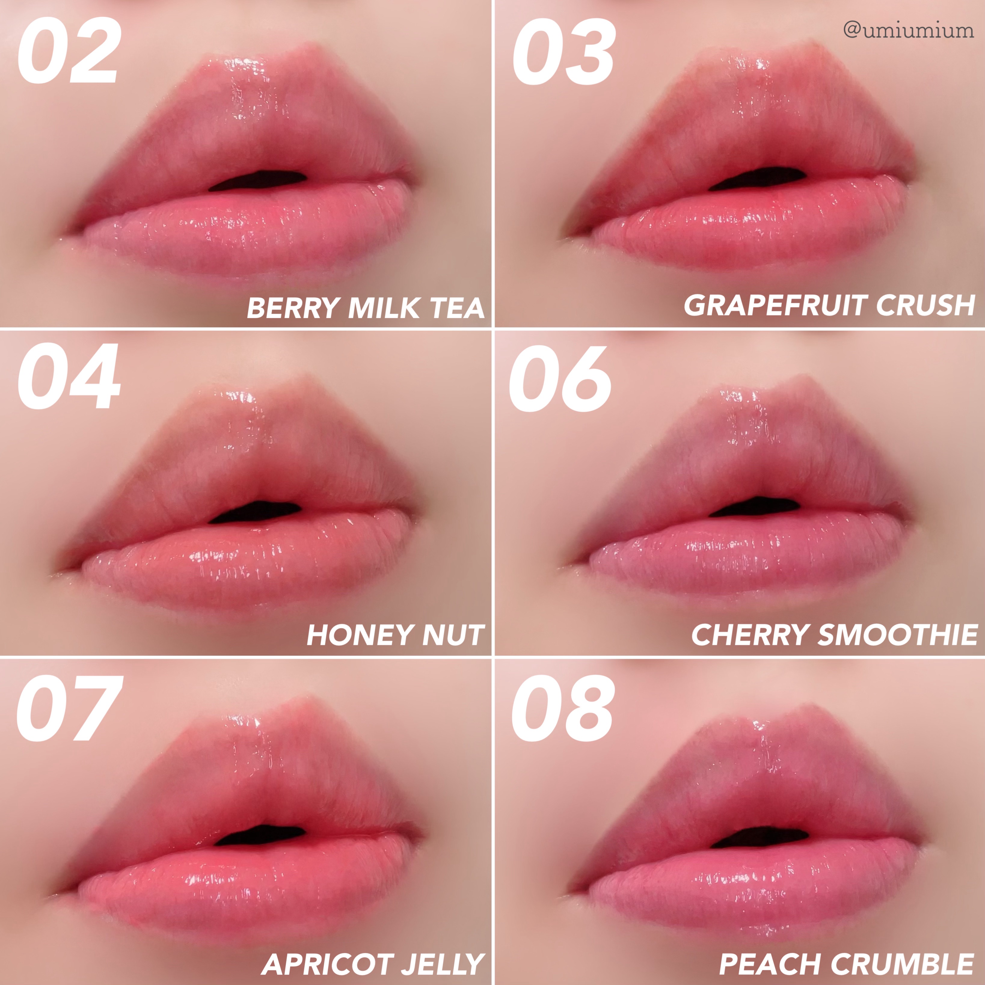 2024年夏新作口紅】ハート ジャム グロウ リップ｜PERIPERAを全色