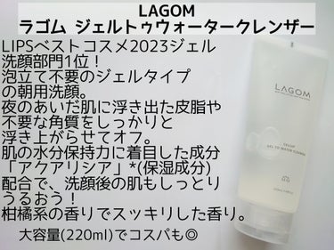 ラゴム ジェルトゥウォーター クレンザー(朝用洗顔)/LAGOM /洗顔フォームを使ったクチコミ（2枚目）