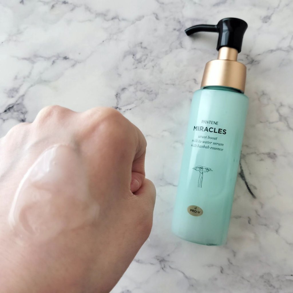 ミラクルズ うるおいブーストミルクウォーターセラム/パンテーン/アウトバストリートメントを使ったクチコミ（2枚目）