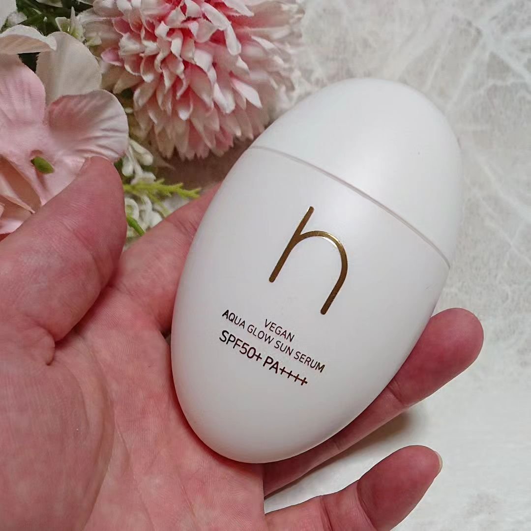 ヴィーガンアクアグロウサンセラム/HAMEL/日焼け止めローションを使ったクチコミ（2枚目）