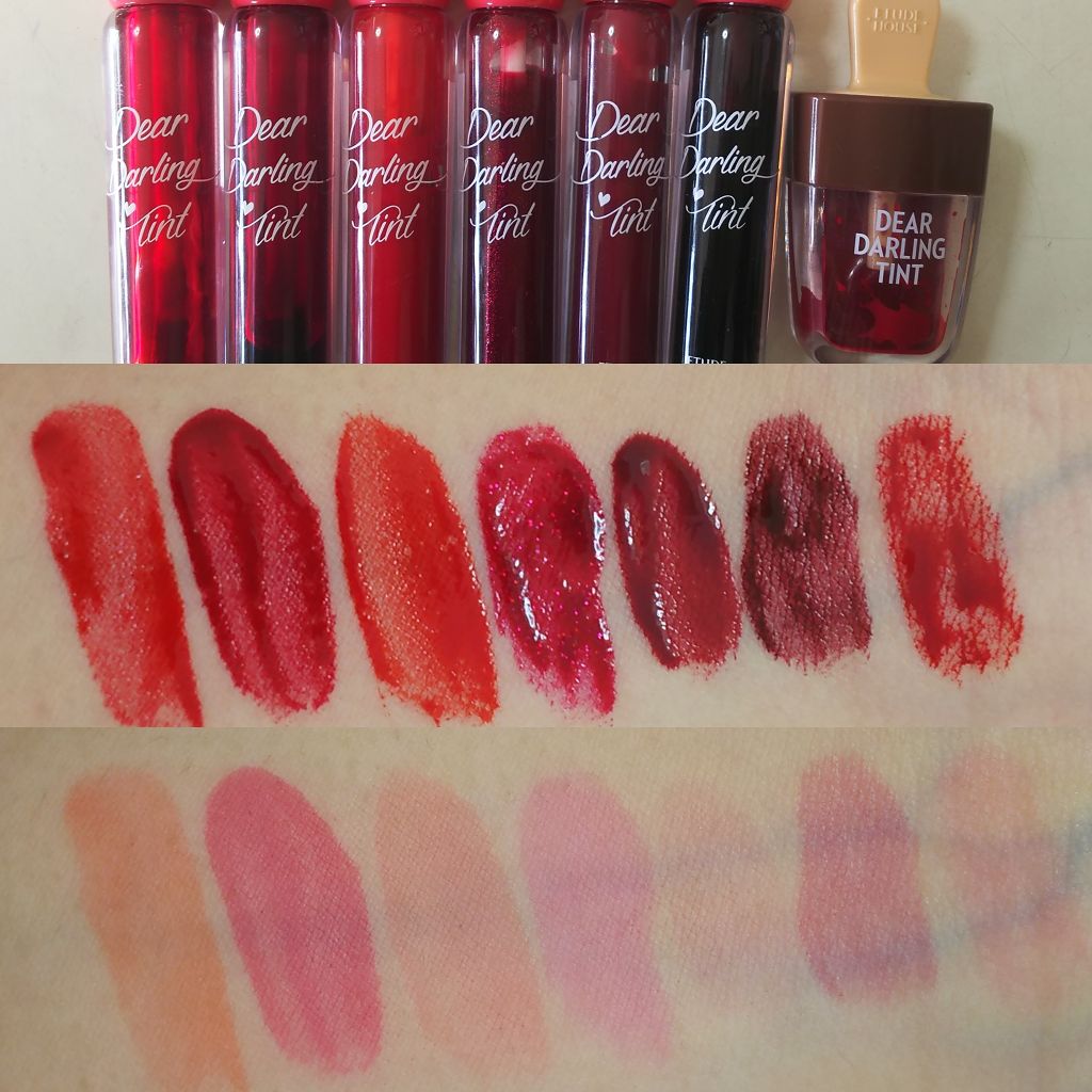 ディアダーリン ウォータージェルティント （アイスティント）/ETUDE/口紅を使ったクチコミ（3枚目）