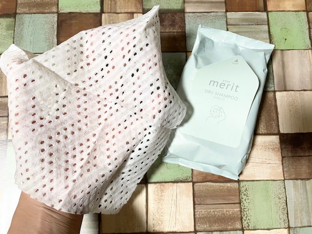 メリット ドライシャンプーシート すっきり爽快タイプ/メリット/ドライシャンプーを使ったクチコミ(1枚目)