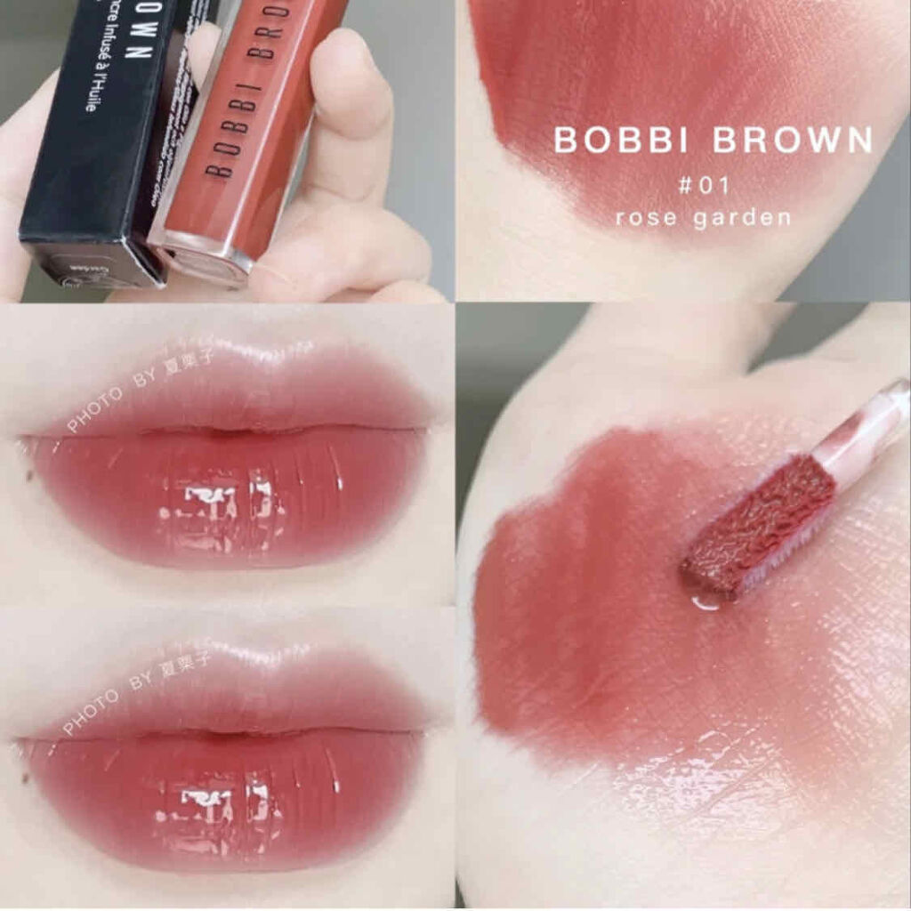 クラッシュドオイル インフューズド グロス L03 スウィートナデシコ/BOBBI BROWN/リップグロスを使ったクチコミ（2枚目）