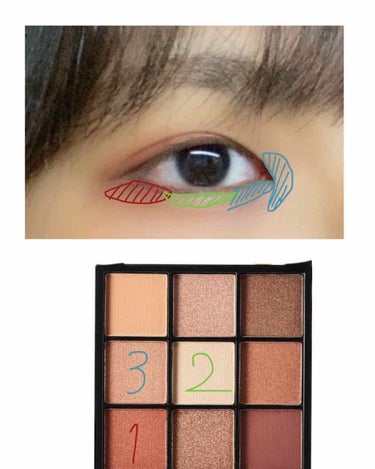 UR GLAM　BLOOMING EYE COLOR PALETTE/U R GLAM/アイシャドウパレットを使ったクチコミ（3枚目）