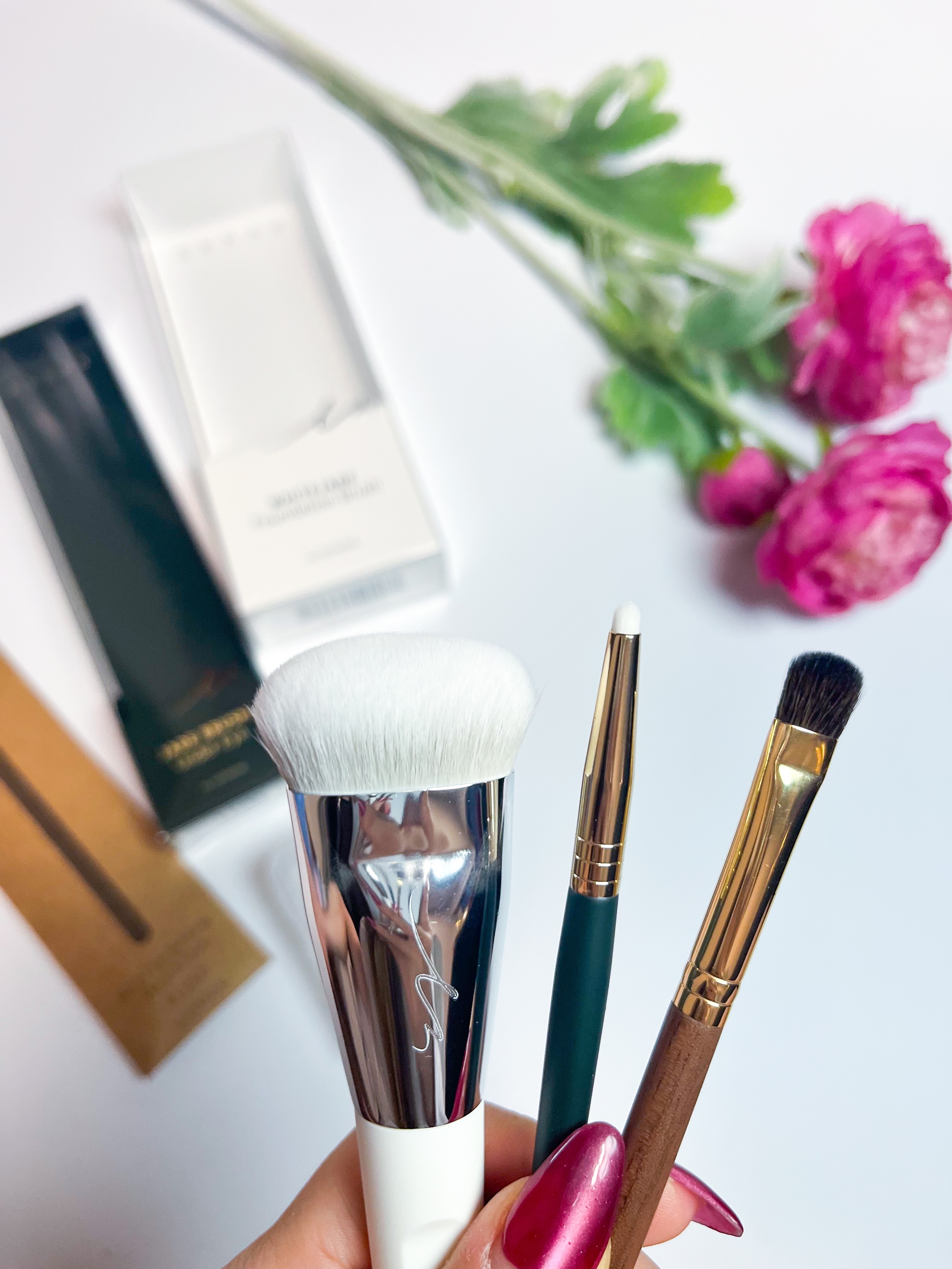 okhee 白玉ファンデーションブラシ/SOOA DOR/メイクブラシを使ったクチコミ（2枚目）