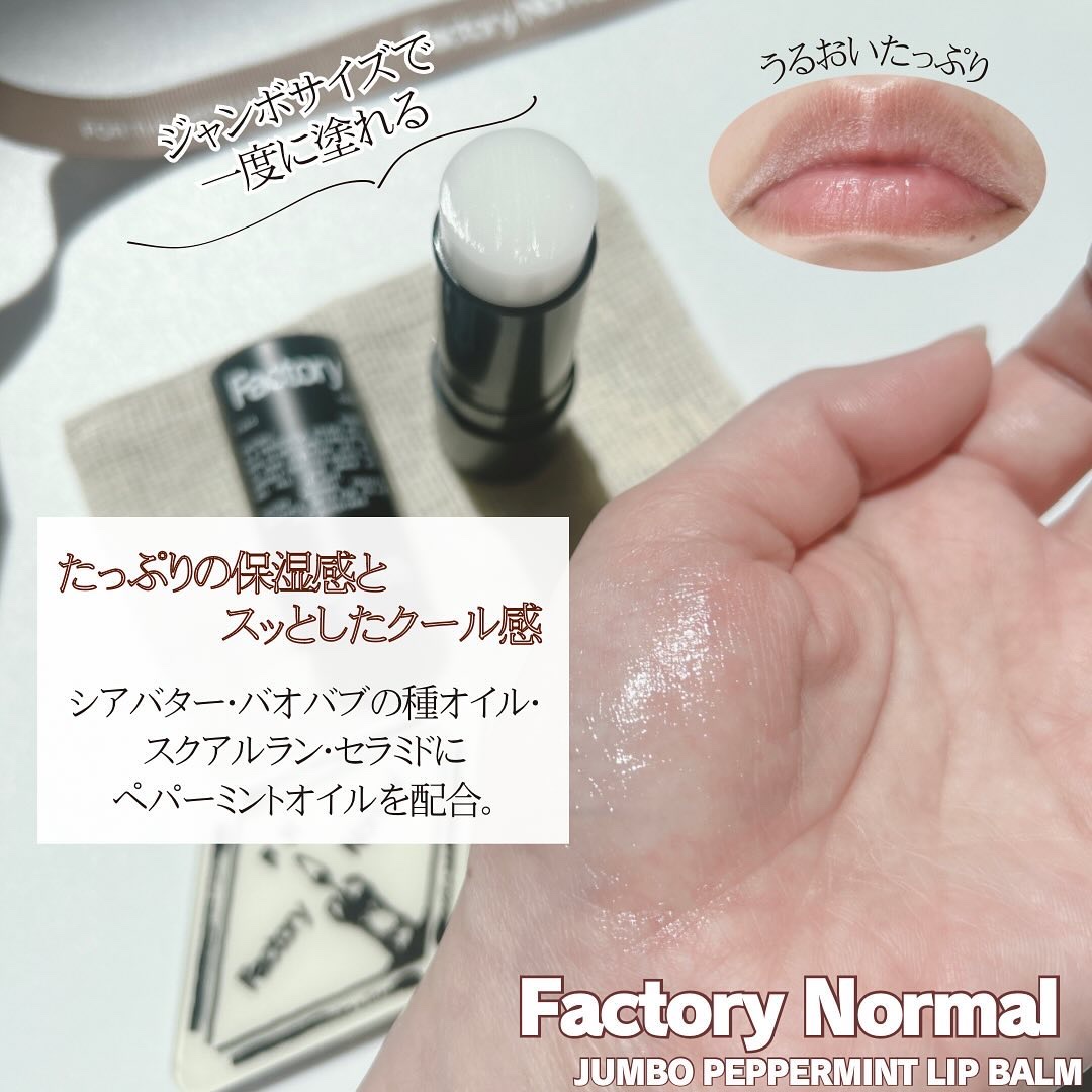 Vegan Jumbo Peppermint Lip Balm/Factory Normal/リップバームを使ったクチコミ（3枚目）