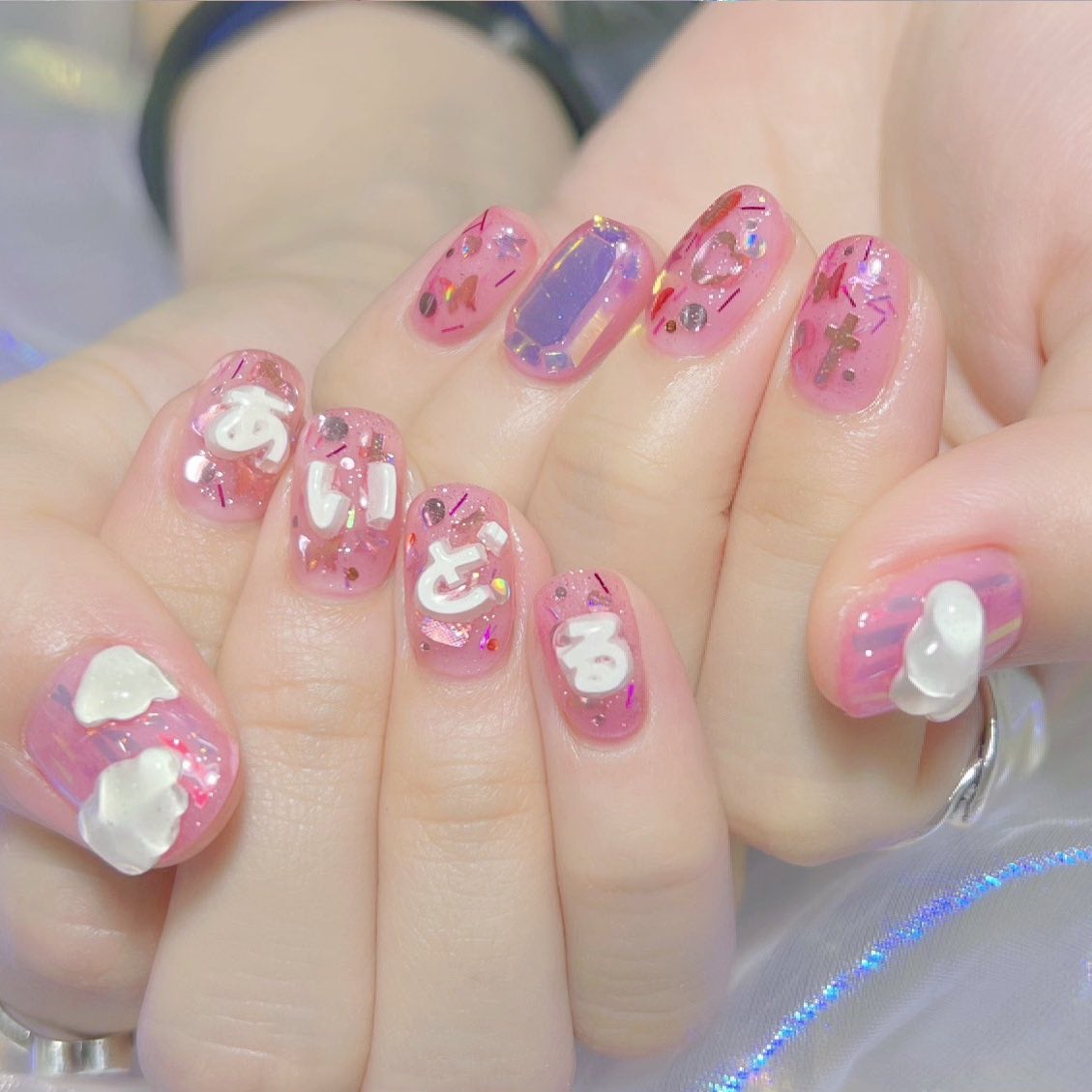 なかやまちえこ on LIPS 「ピンクネイルまとめ🩷#ネイルデザイン#ピンクネイル..」(6枚目)