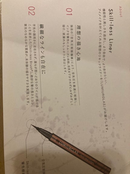 スキルレスライナー/LUMIURGLAS/リキッドアイライナーを使ったクチコミ(4枚目)