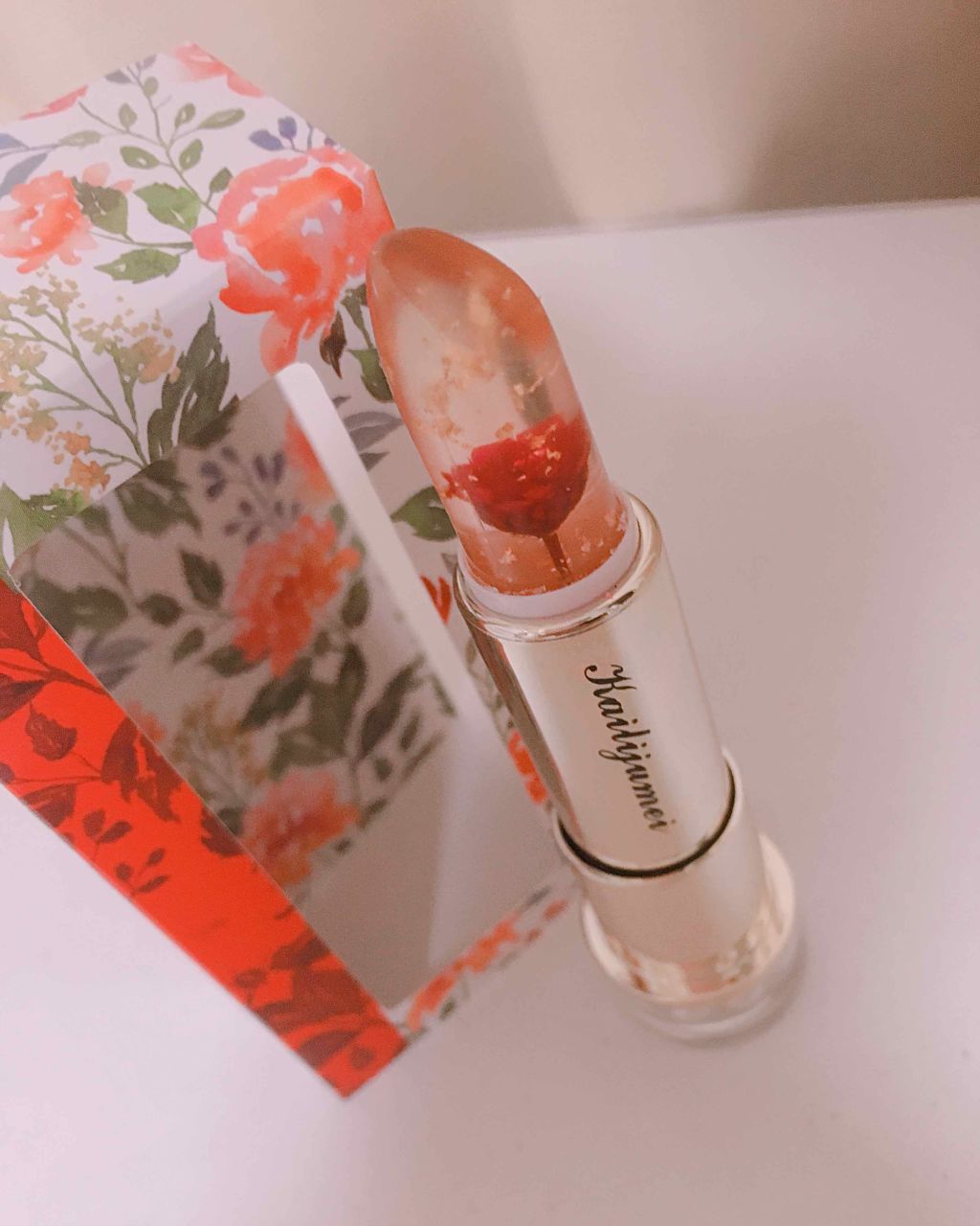 フラワーティントリップN オイルイン/Kailijumei/リップティントを使ったクチコミ（2枚目）