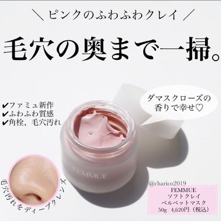 ソフトクレイ ベルベットマスク/FEMMUE/洗い流すパック・マスクを使ったクチコミ(1枚目)