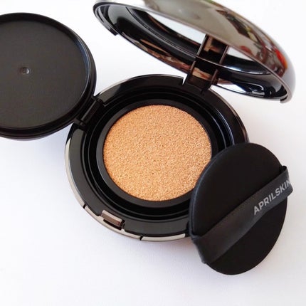 ハイパーカバーフィットクッション グラファイト/APRILSKIN/クッションファンデーションを使ったクチコミ(2枚目)