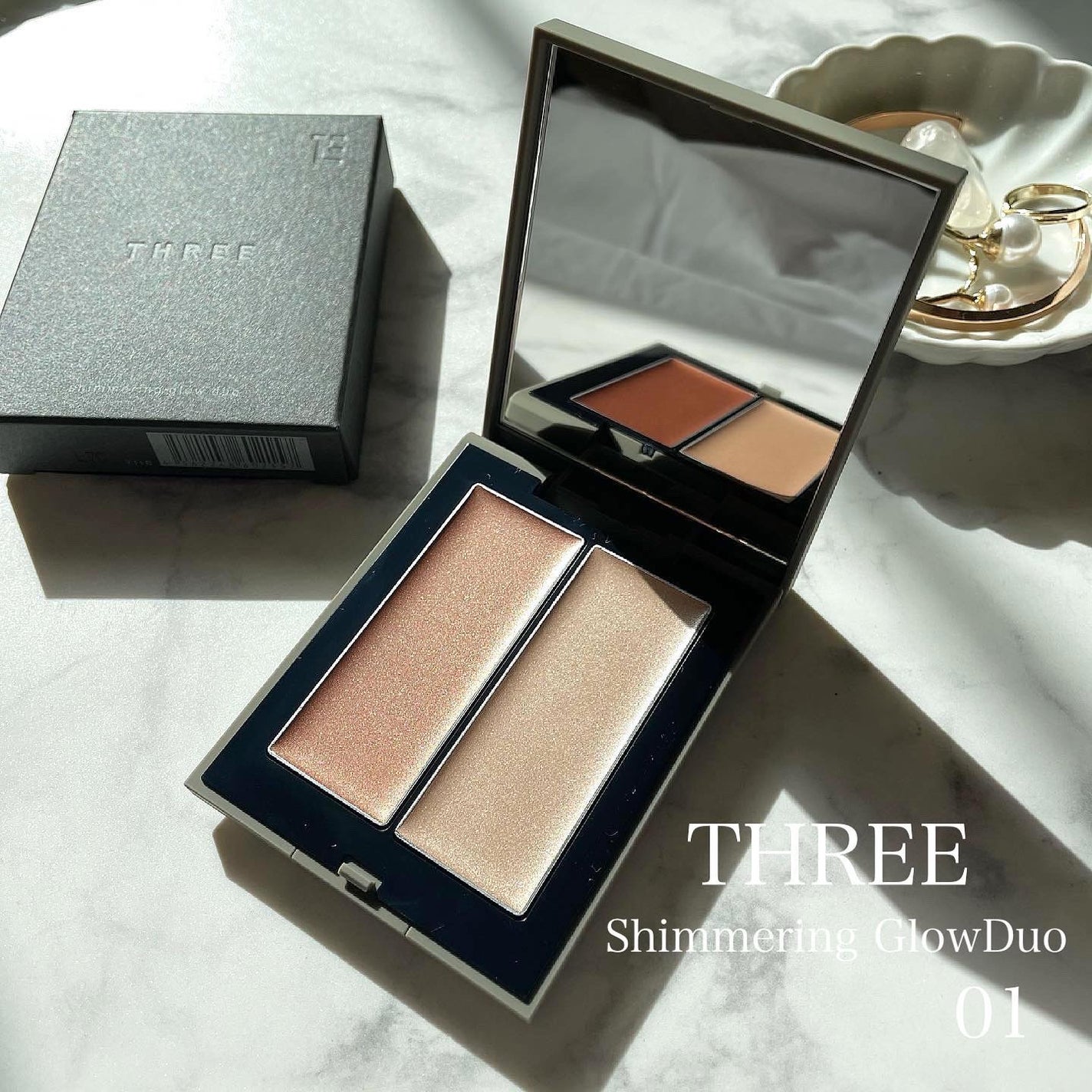 THREE シマリング グロー デュオ/THREE/クリームハイライトを使ったクチコミ(1枚目)