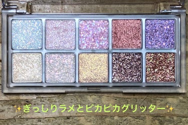 ベターザンパレット 00 ライト&グリッターガーデン(LIGHT & GLITTER GARDEN)/rom&nd/パウダーアイシャドウを使ったクチコミ（2枚目）