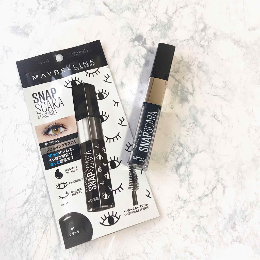 #メイベリン ニューヨーク
#スナップスカラ ✨
( 使用カラー  01 ブラック )

チェックポイントはこちら😊✏️

軽いつけ心地のマスカラ液でダマなく、なめらかに塗る事ができる
✔️#ジェルインクマスカラ

まつ毛ラインにしっかり