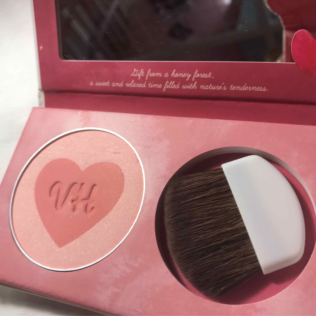 ワンダーハニー ハートフルなピュアチーク ハニーピンク/VECUA Honey/パウダーチークを使ったクチコミ（2枚目）