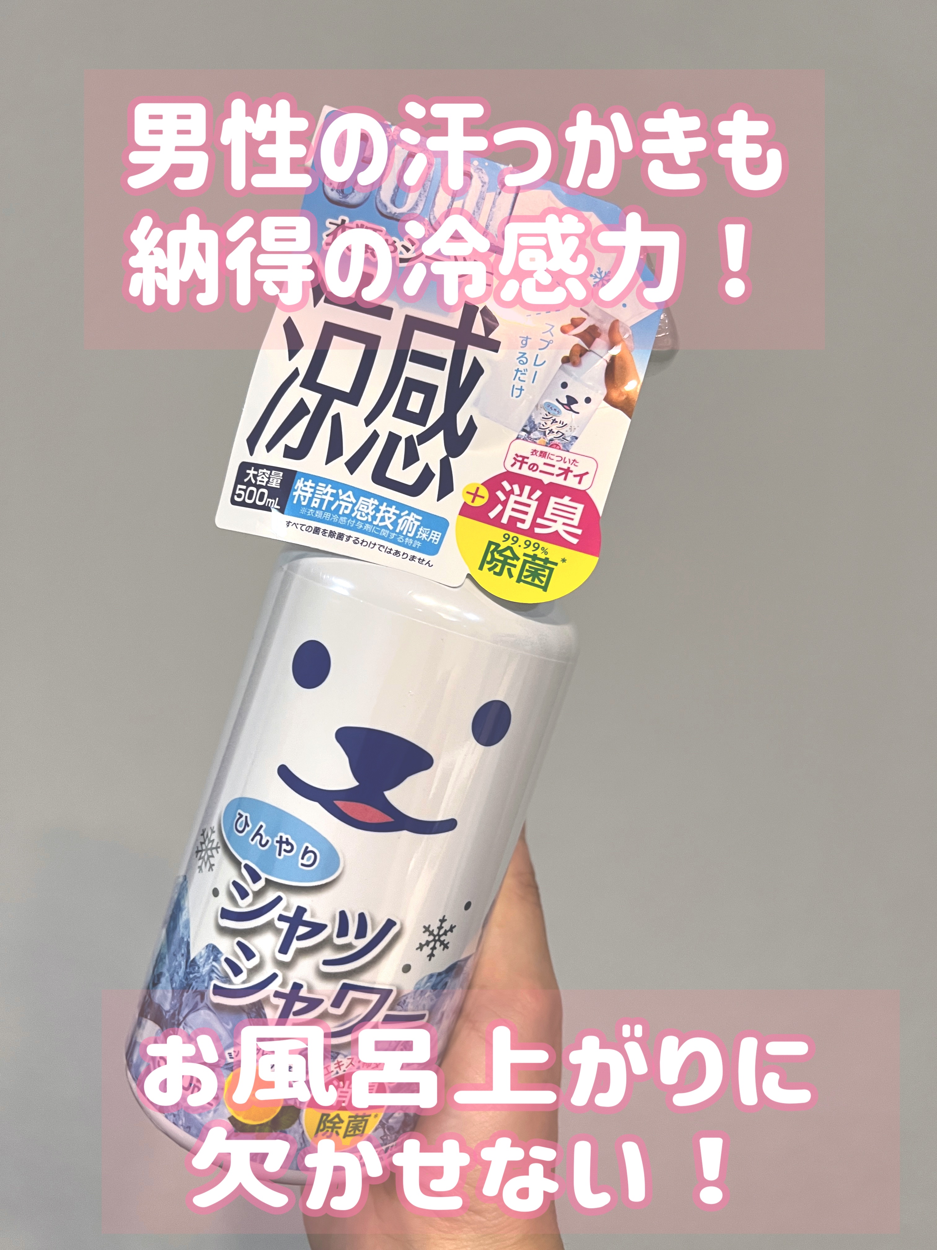 ひんやりシャツシャワー 無香料 500ml/ときわ商会/その他を使ったクチコミ（1枚目）