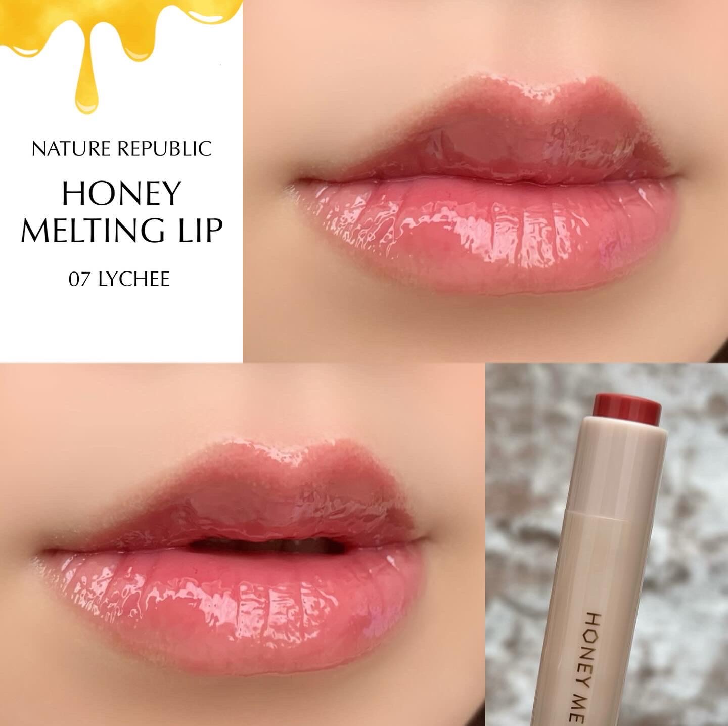 ハニーメルティングリップ/ネイチャーリパブリック/口紅を使ったクチコミ（3枚目）