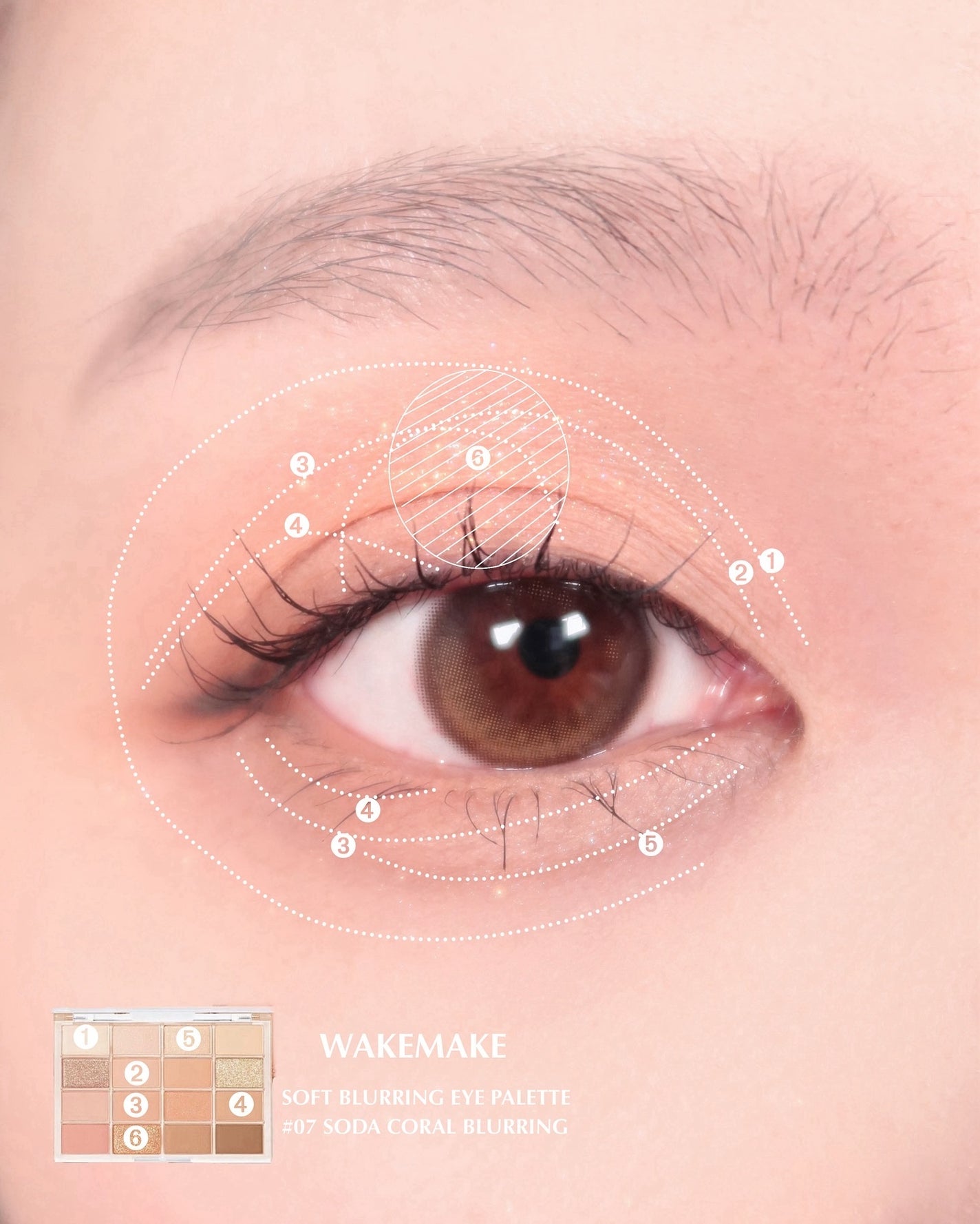 ソフトブラーリングアイパレット/wakemake/アイシャドウパレットを使ったクチコミ(4枚目)