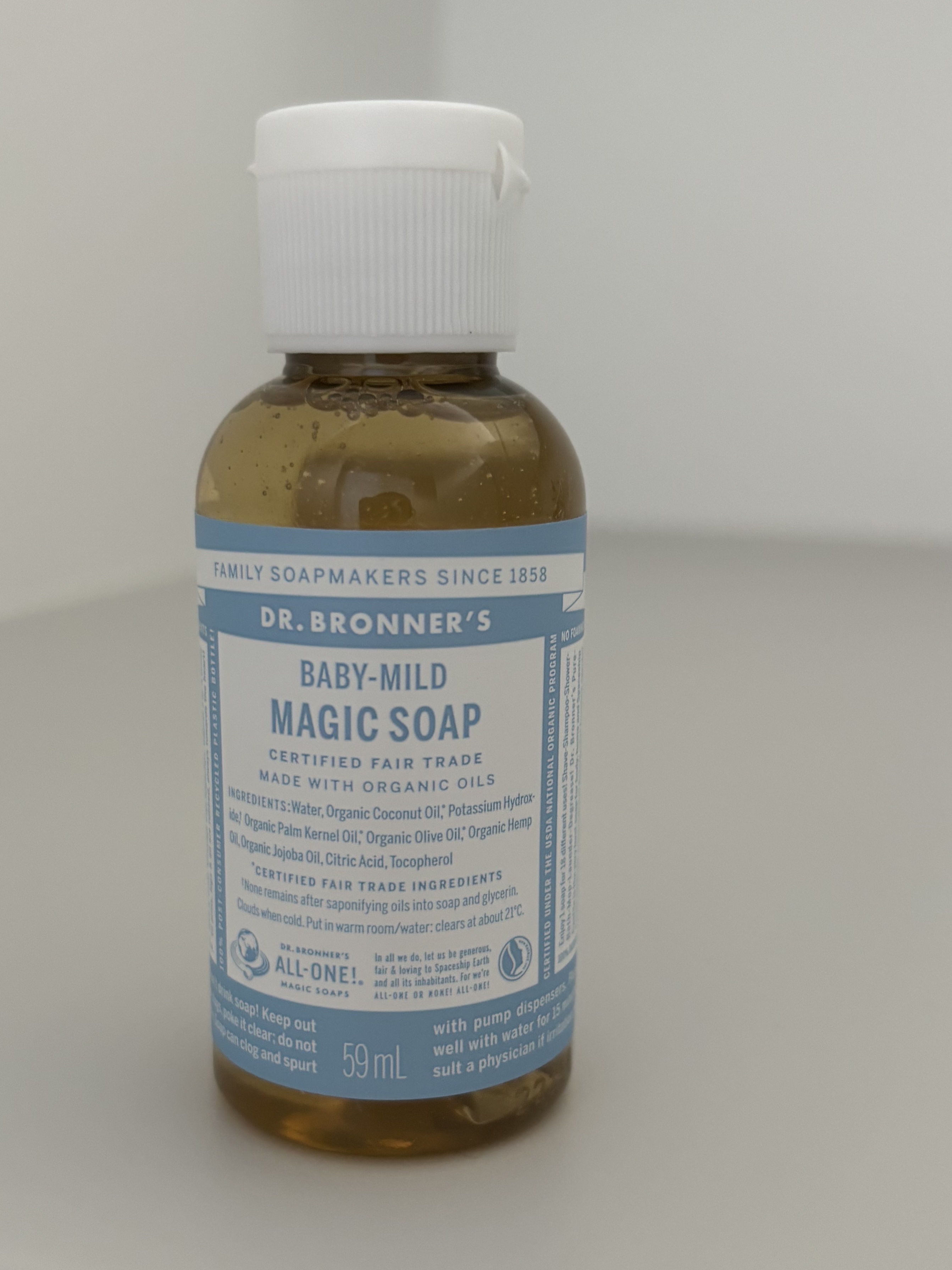 マジックソープ ベビーマイルド 無香料/ドクターブロナー/ボディソープを使ったクチコミ（1枚目）