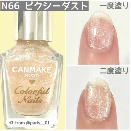 カラフルネイルズ/キャンメイク/マニキュアを使ったクチコミ(3枚目)