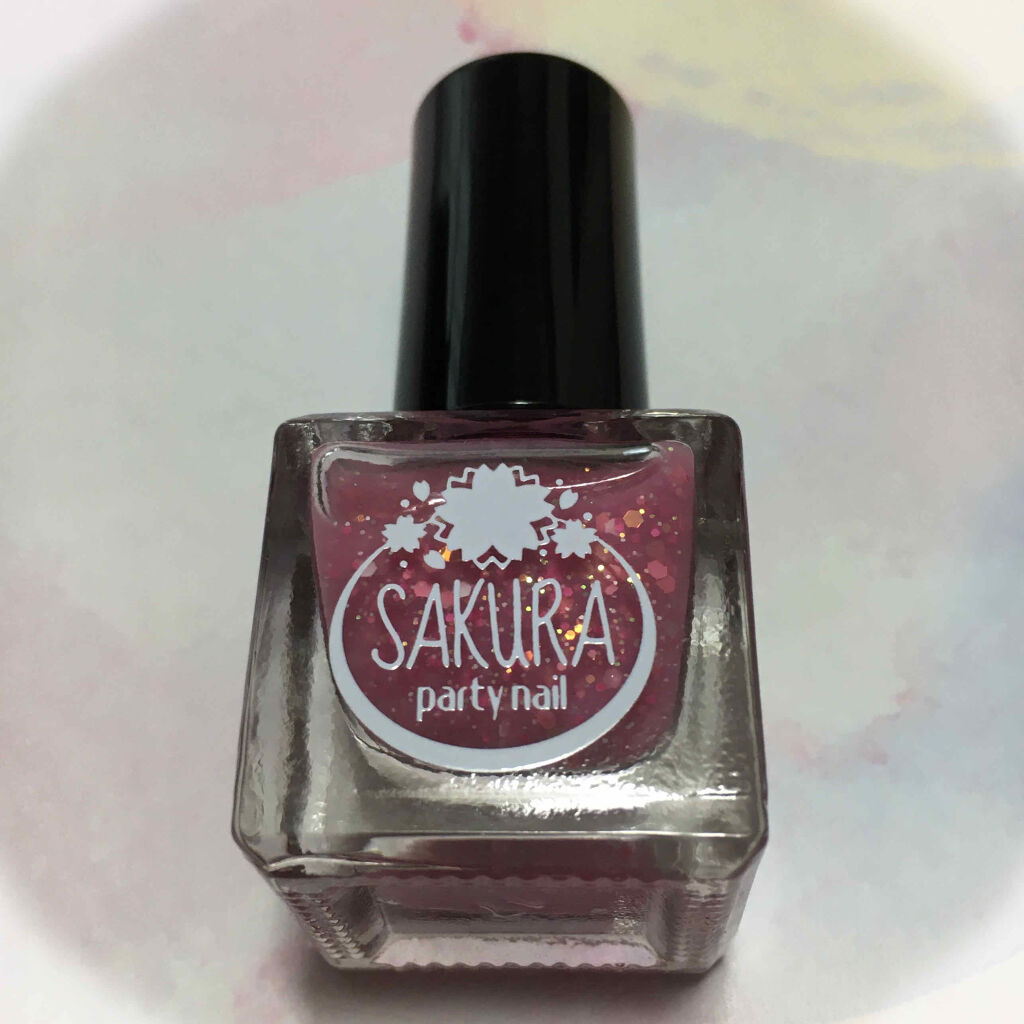 さくらパーティネイル/セリア/マニキュアを使ったクチコミ（1枚目）