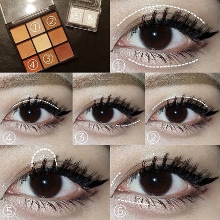 UR GLAM BLOOMING EYE COLOR PALETTE/U R GLAM/アイシャドウパレットを使ったクチコミ(2枚目)