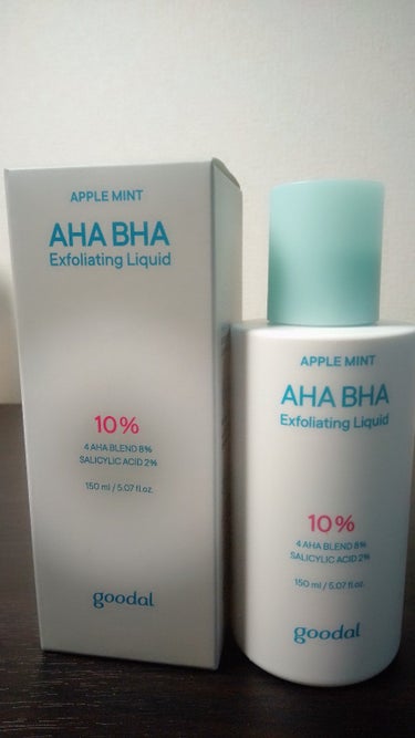 goodal アップルミント AHA・BHA 10％リキッドのクチコミ「エガちゃんお勧めだから、
脂性肌の家人が1ヶ月半朝晩/1日使いました。
goodal
アップル.....」（3枚目）