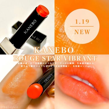ルージュスターヴァイブラント EX1 Delight Orange/KANEBO/口紅を使ったクチコミ（1枚目）