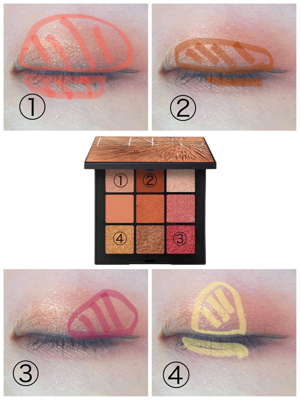 サマーソルスティス アイシャドーパレット/NARS/アイシャドウパレットを使ったクチコミ(2枚目)