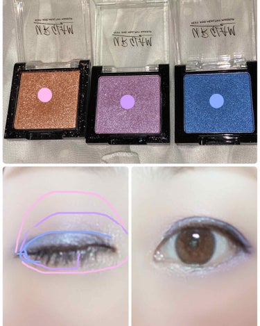 UR GLAM　POWDER EYESHADOW マリンブルー/U R GLAM/パウダーアイシャドウを使ったクチコミ（3枚目）